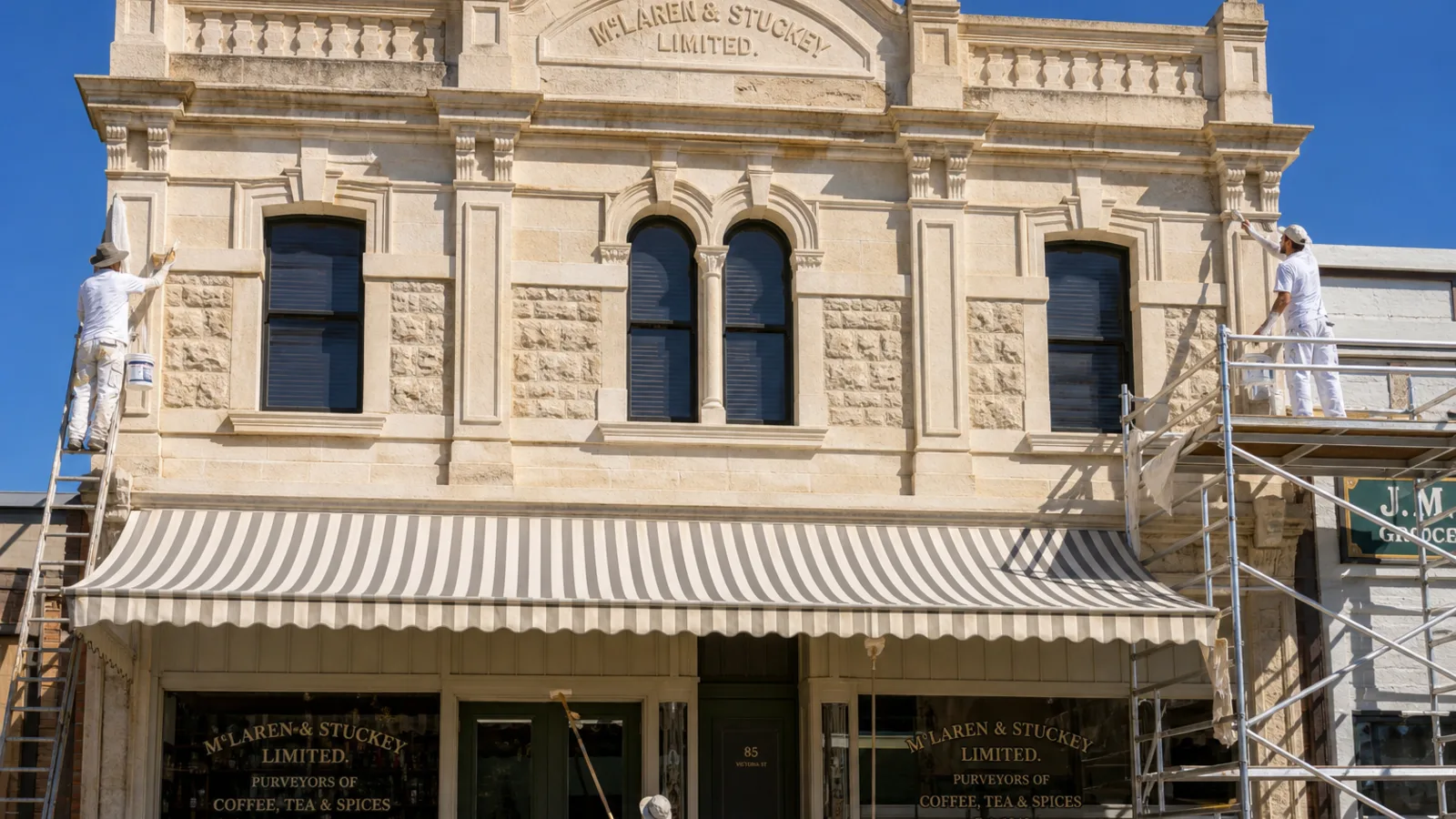 Recent commercial painting work in Fremantle, Perth